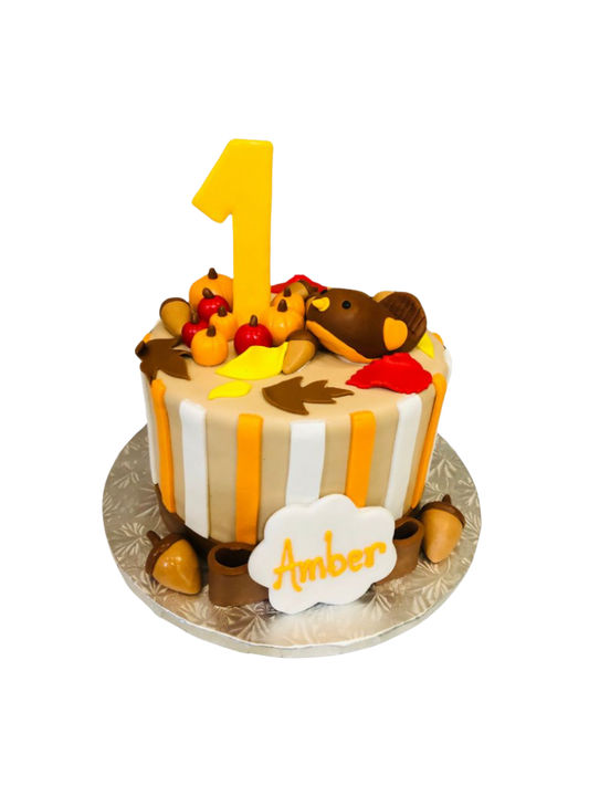 Autumn First Birthday Cake