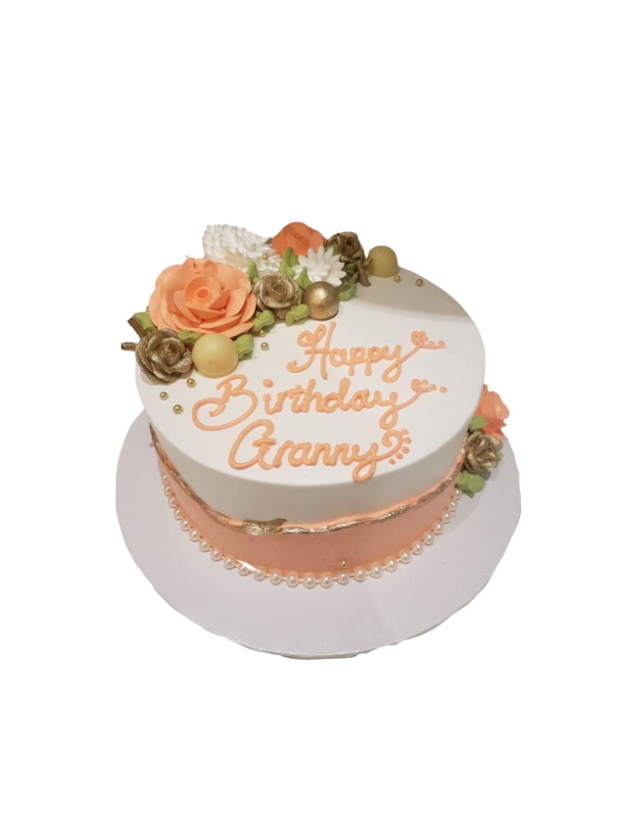 Granny Peach Flower Cake