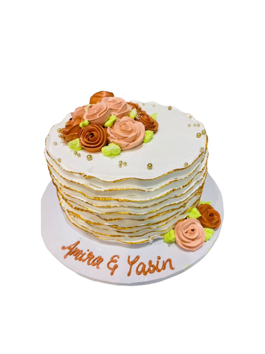 Gold Ruffle Cake