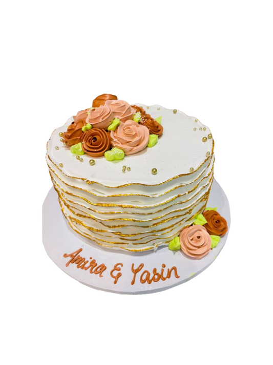 Gold Ruffle Cake