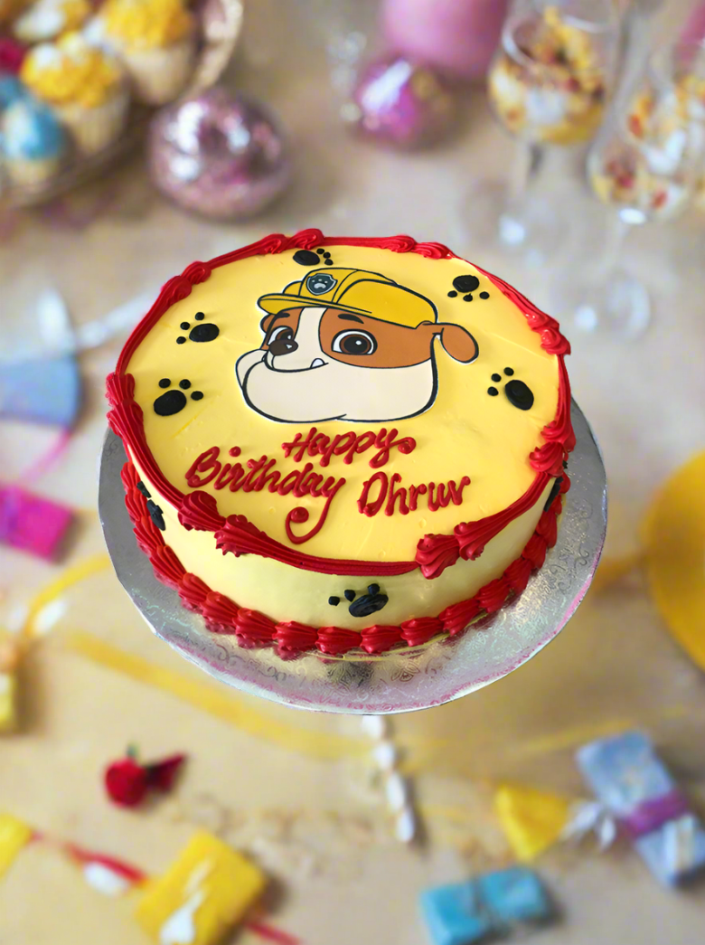 Paw Patrol Rubble Photo Cake