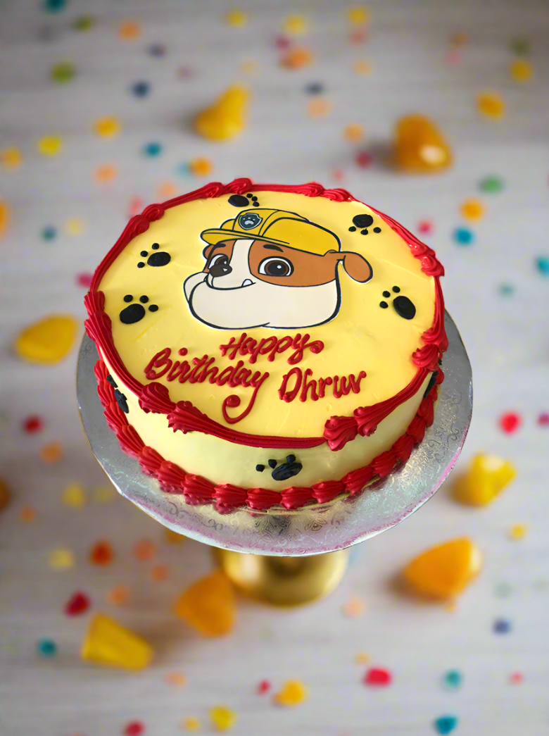 Paw Patrol Rubble Photo Cake