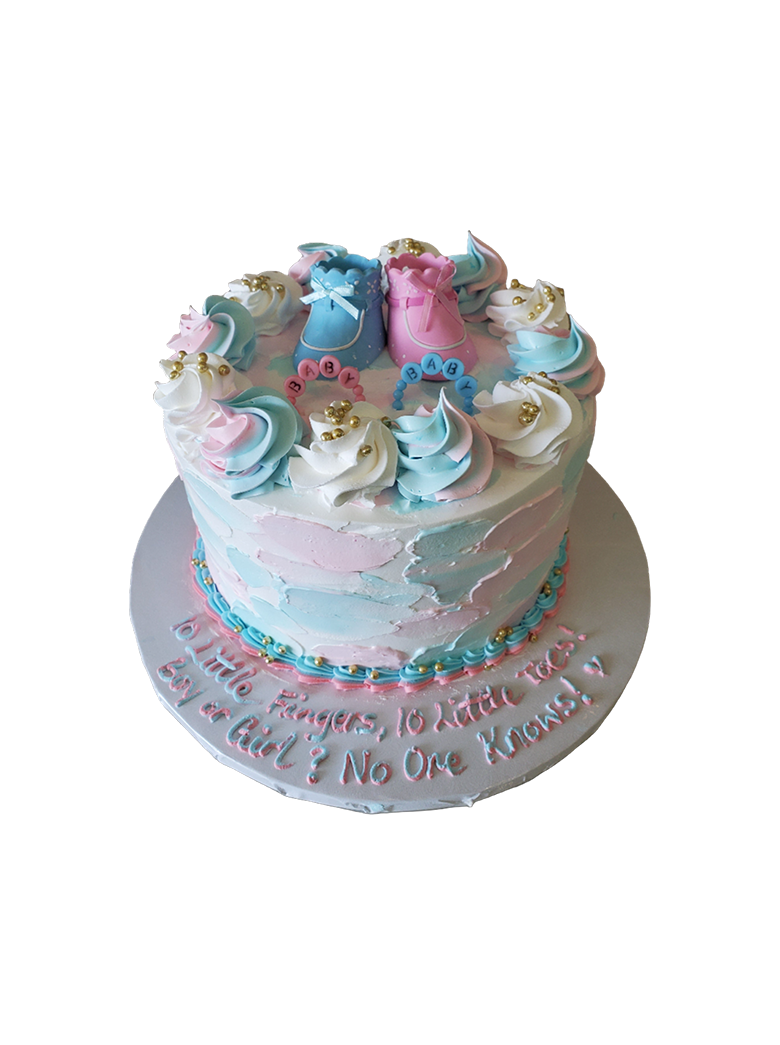 Booties Baby Shower Cake