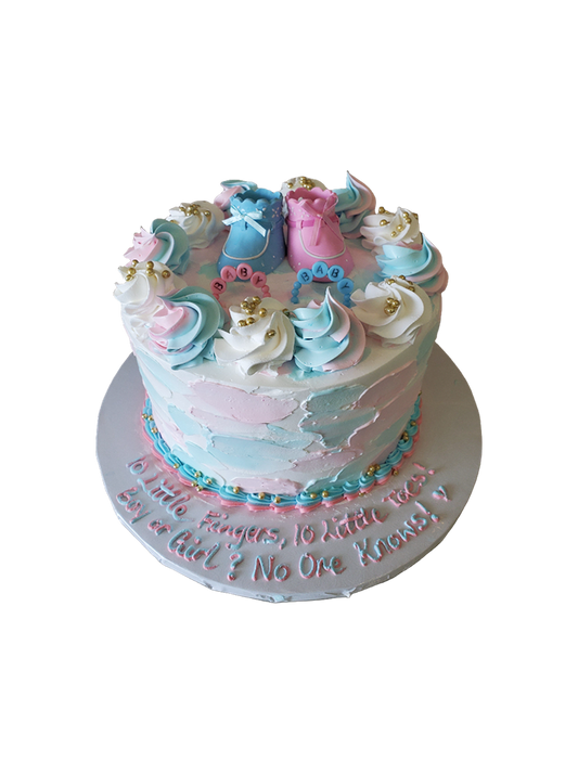 Booties Baby Shower Cake