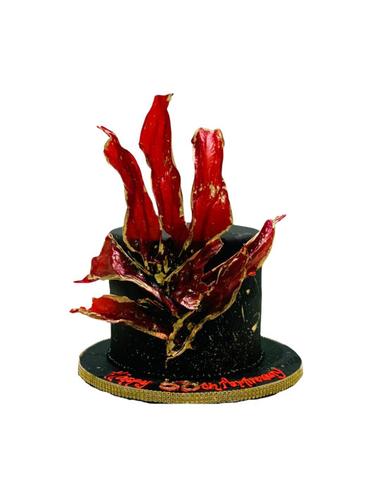 Black & Red Anniversary Cake