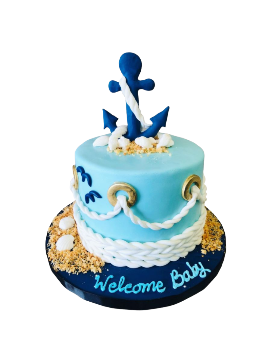 Anchor Fondant Birthday Cake