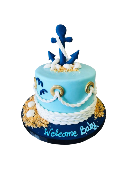 Anchor Fondant Birthday Cake