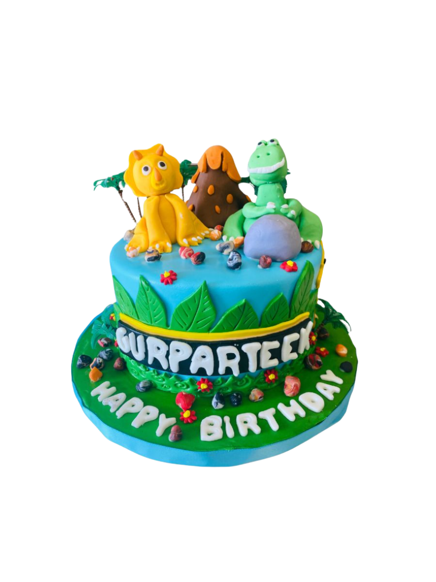Dinosaur Fondant Birthday Cake