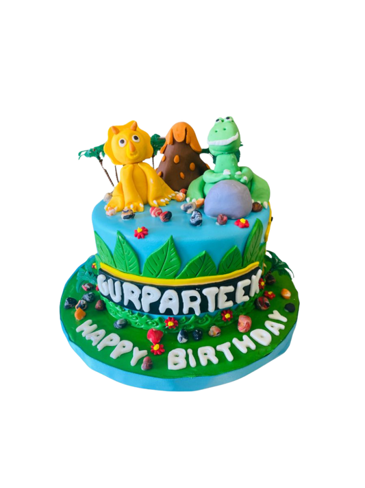 Dinosaur Fondant Birthday Cake
