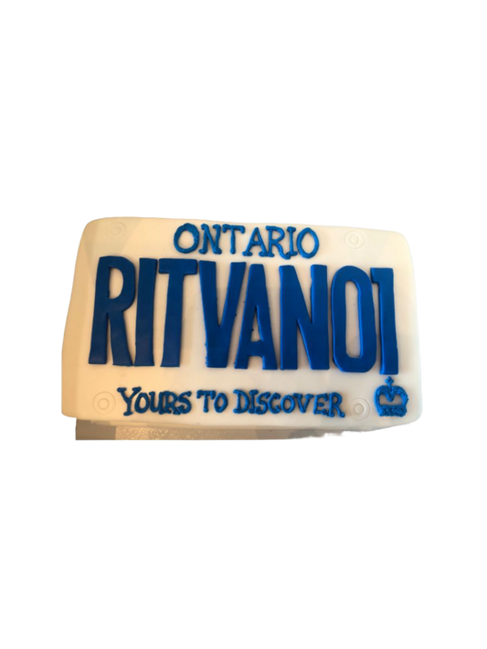 Ontario Number Plate Cake