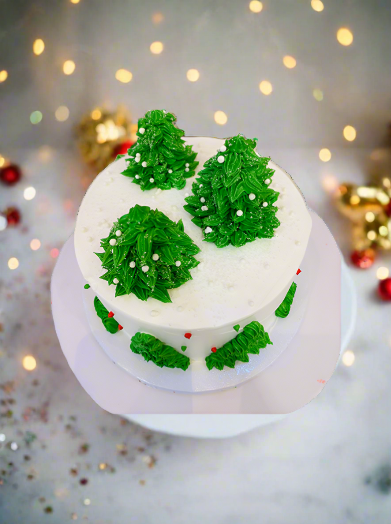Standing Tree Christmas Cake