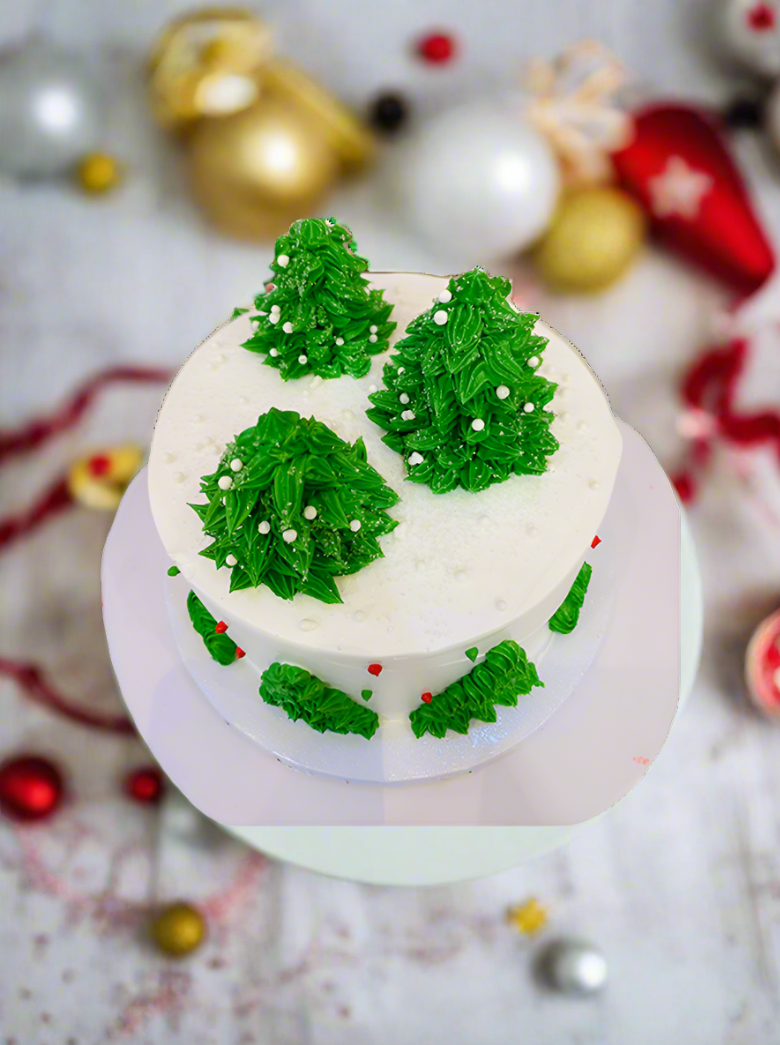 Standing Tree Christmas Cake