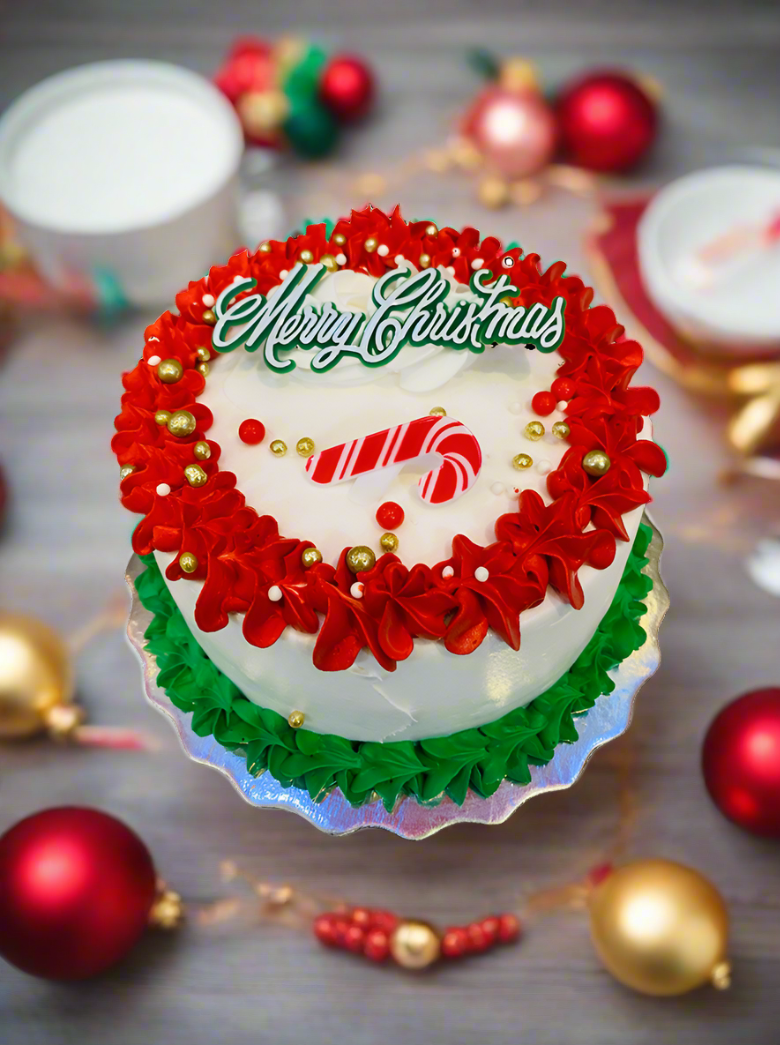 Candy Cane Christmas Cake