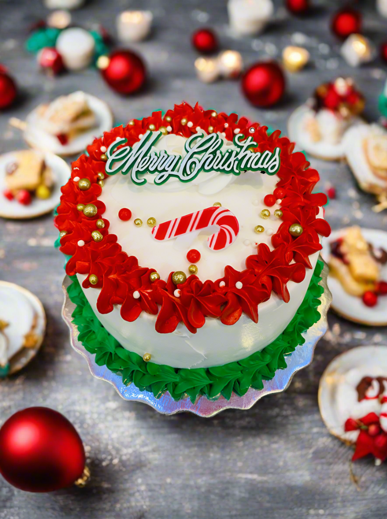 Candy Cane Christmas Cake