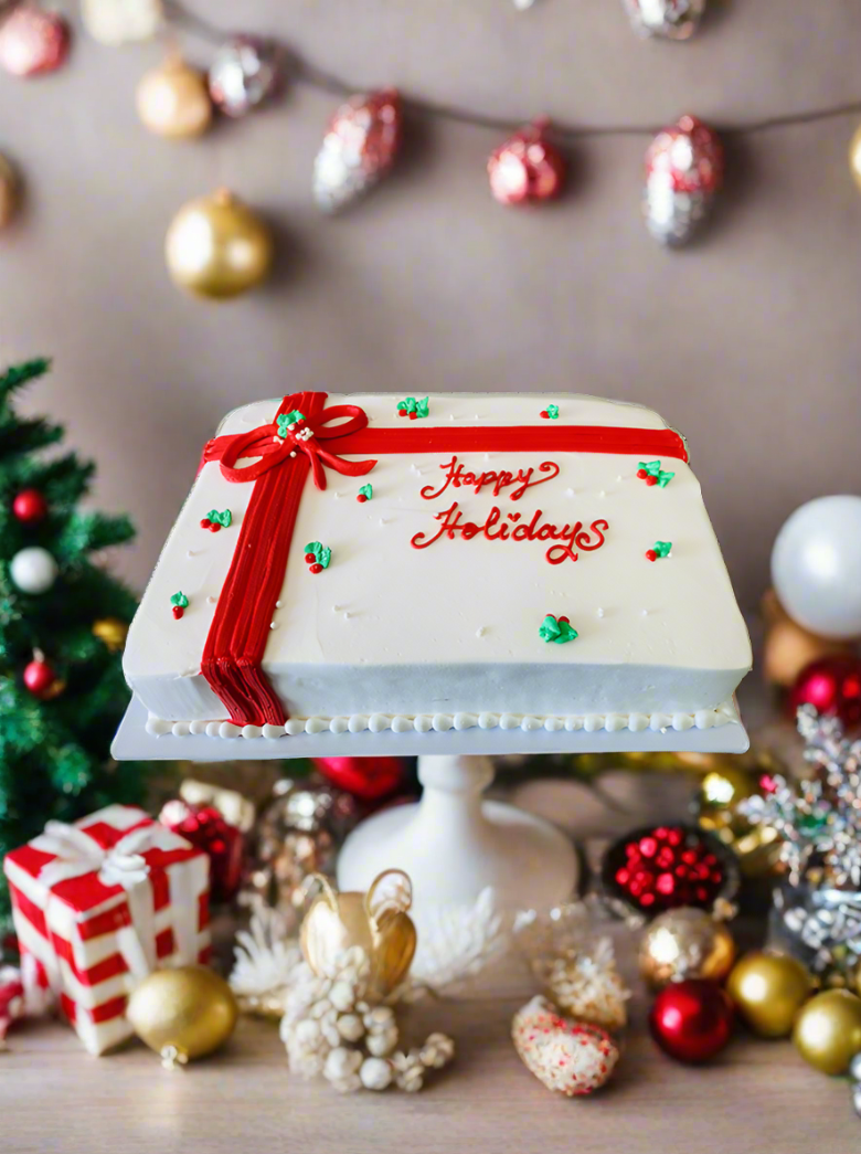 Happy Holidays Gift Cake