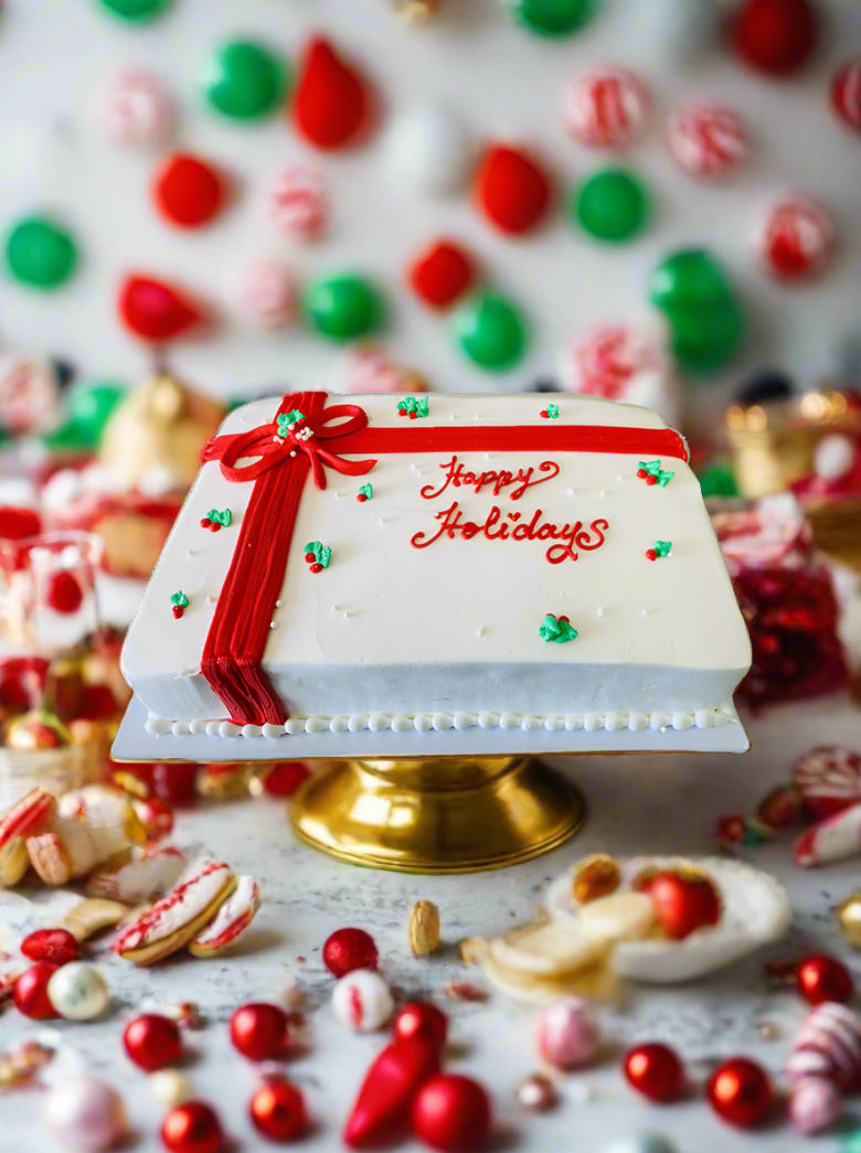 Happy Holidays Gift Cake