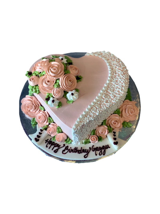 Gagan Heart Birthday Cake