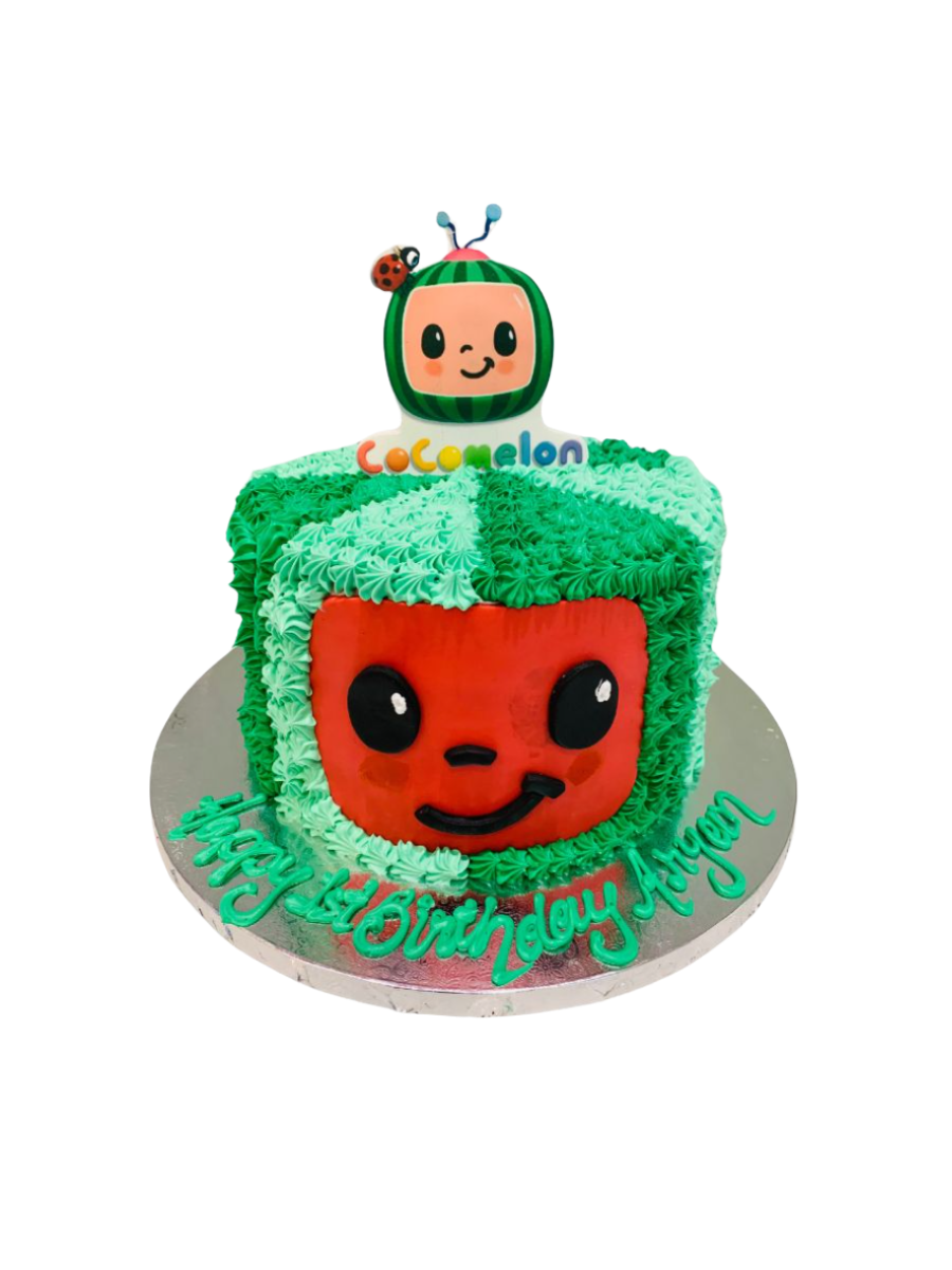 Cocomelon Cream Birthday Cake
