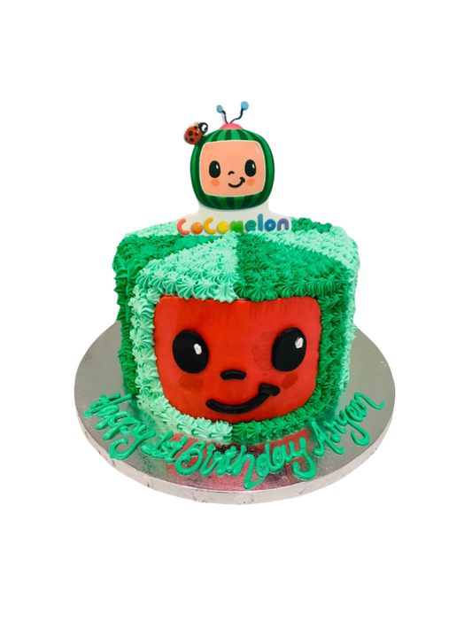 Cocomelon Cream Birthday Cake