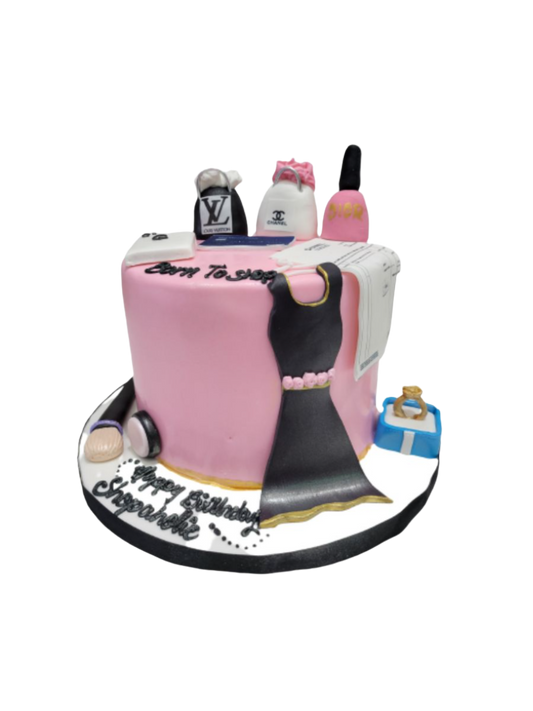 Born To Shop Fondant Cake
