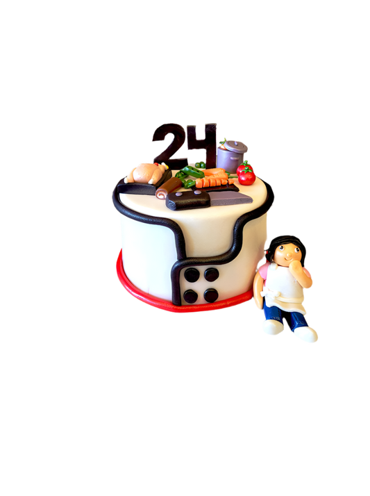 Chef Fondant Birthday Cake