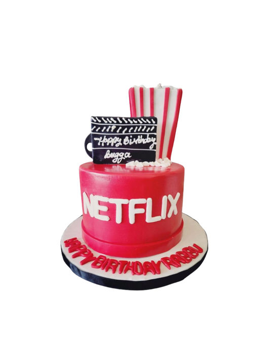 Rabbu Netflix Fondant Birthday Cake