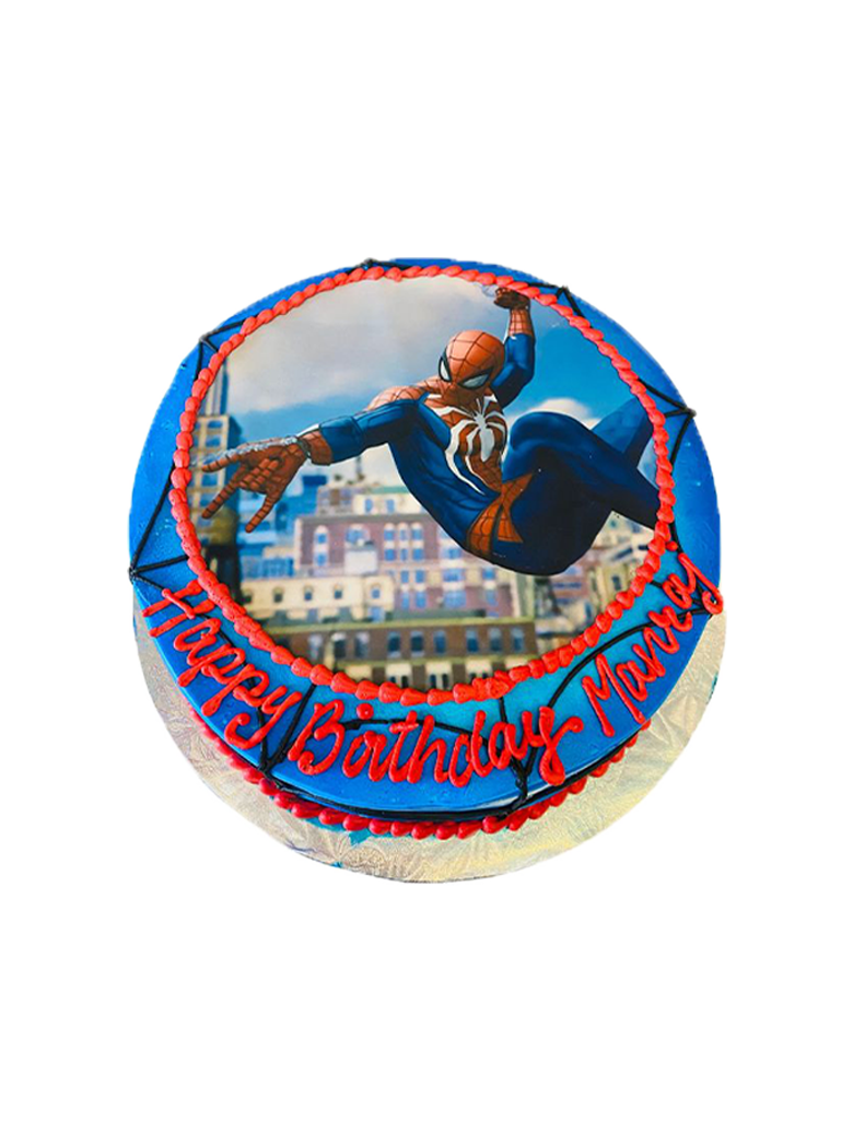Spiderman Cream Photo Cake