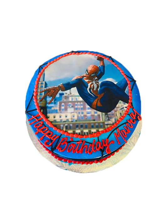 Spiderman Cream Photo Cake