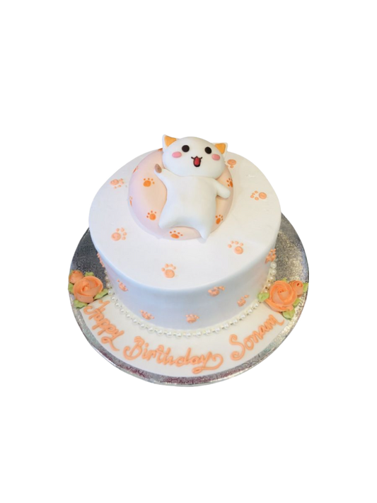 Kitty Fondant Birthday Cake