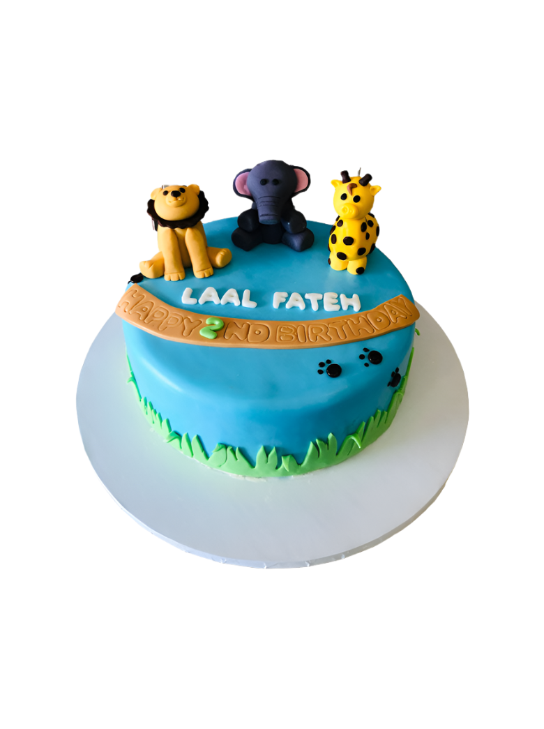 Fateh Animal Fondant Birthday Cake
