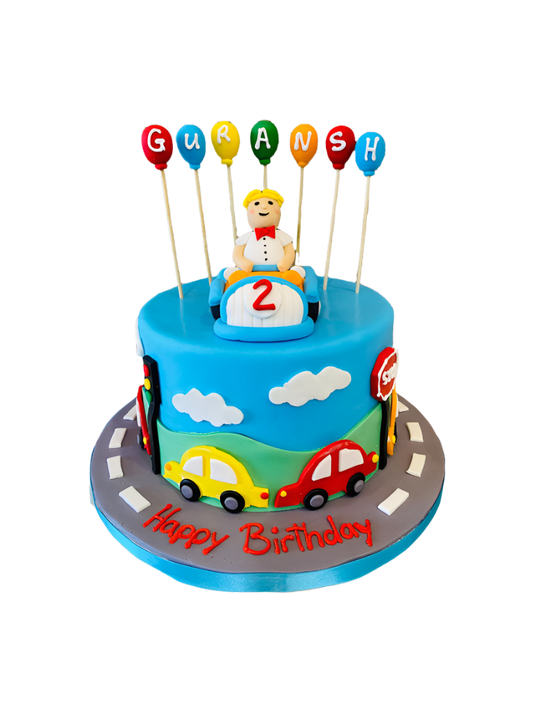 Car Fondant Birthday Cake