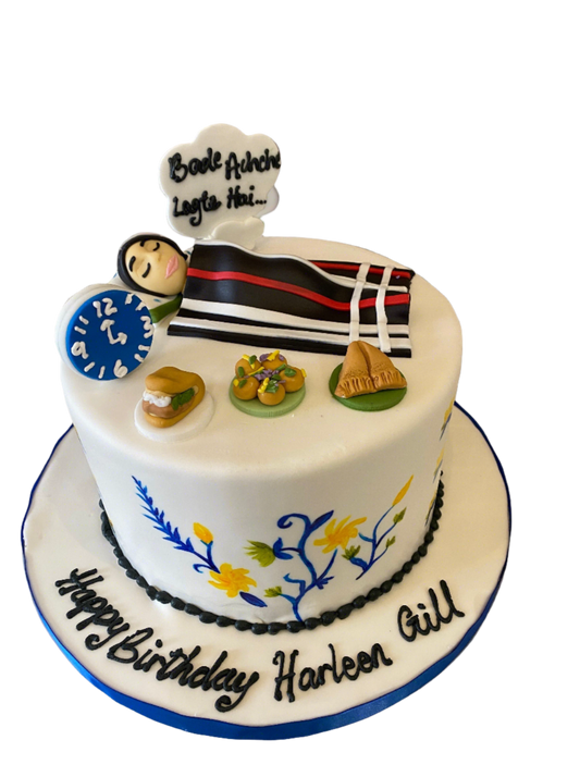Bed #Snack Fondant Cake