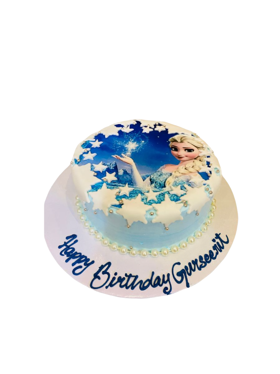 Frozen Snowflake Cream Cake