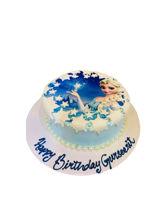 Frozen Snowflake Cream Cake