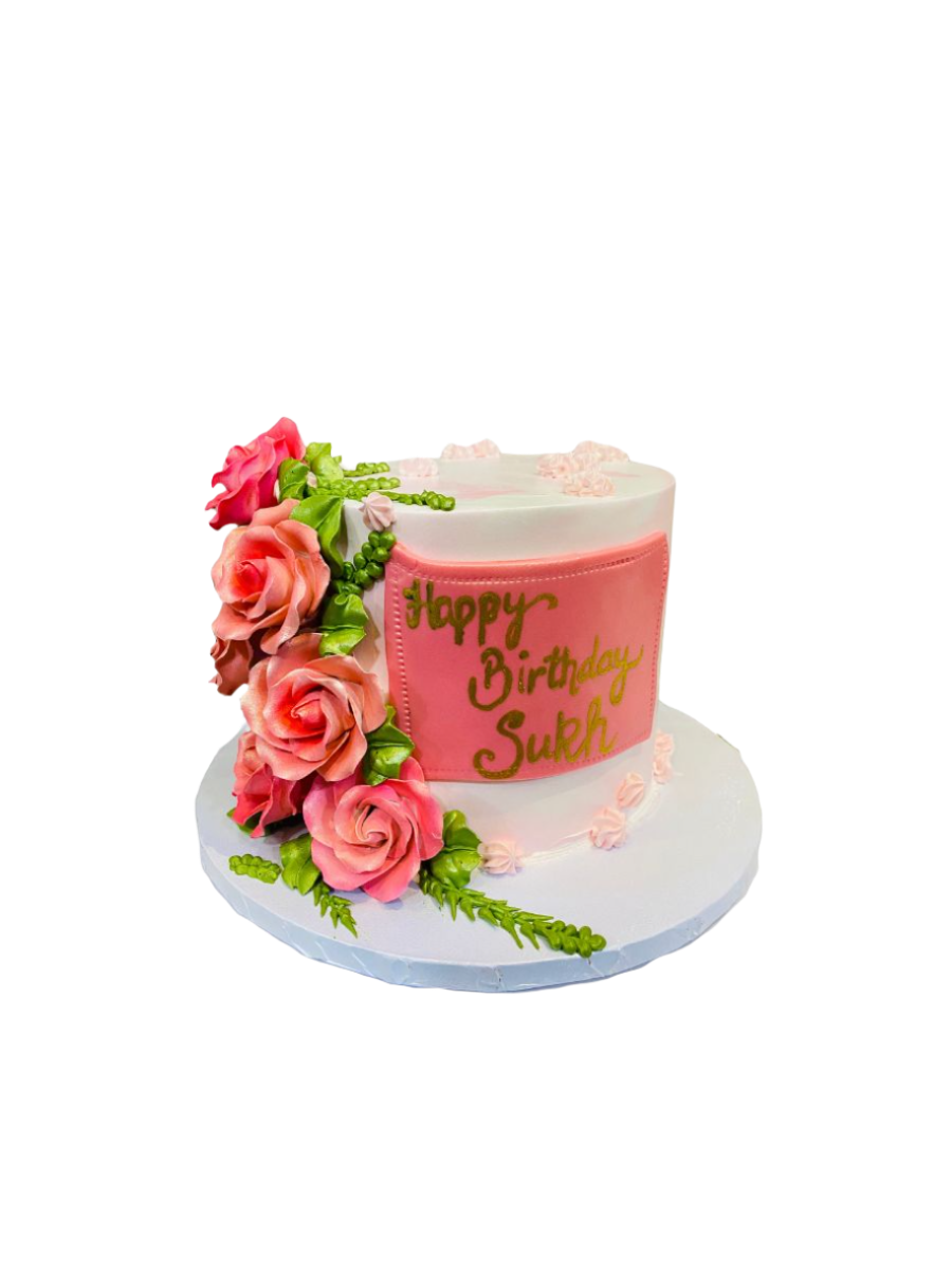 Rosy Pink Cream Cake