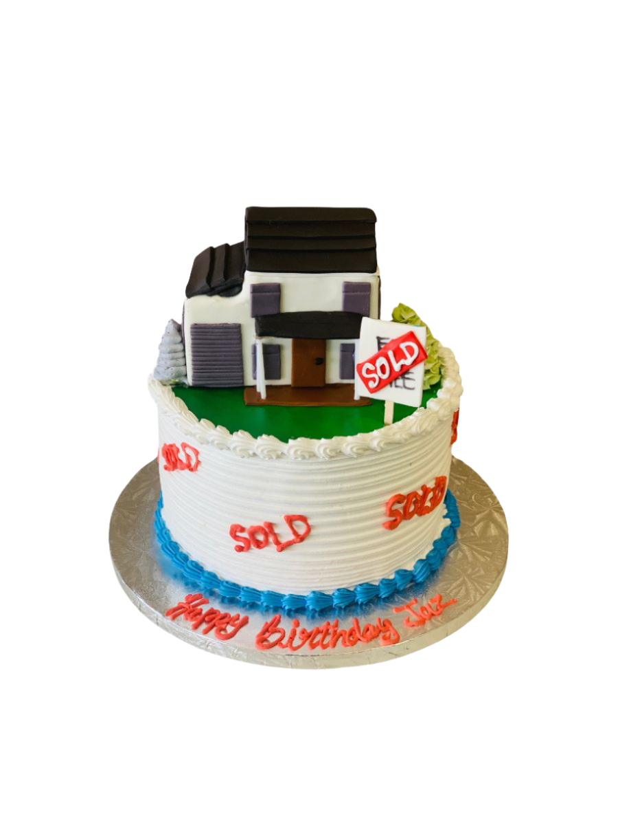 Real Estate Themed Cream Cake