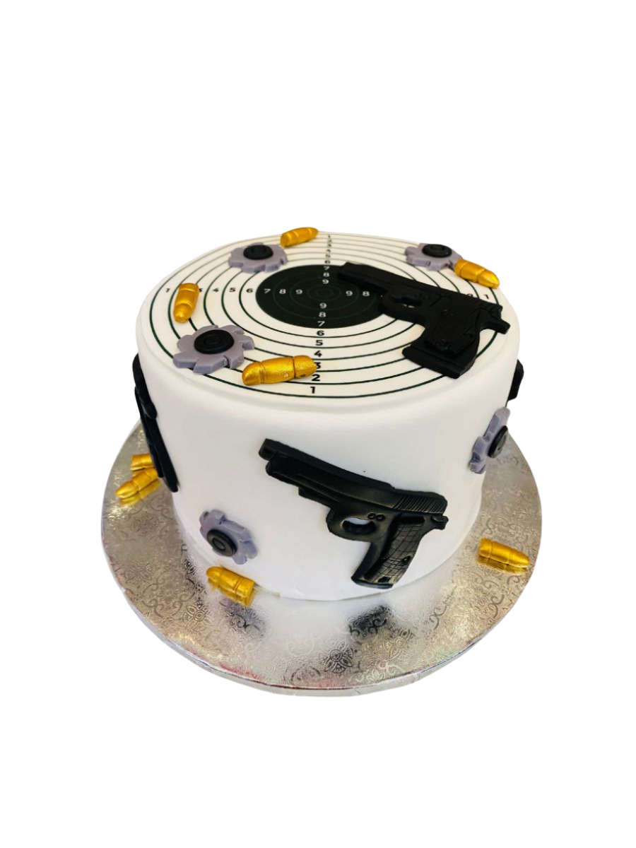 Bullet Gun Fondant Cake