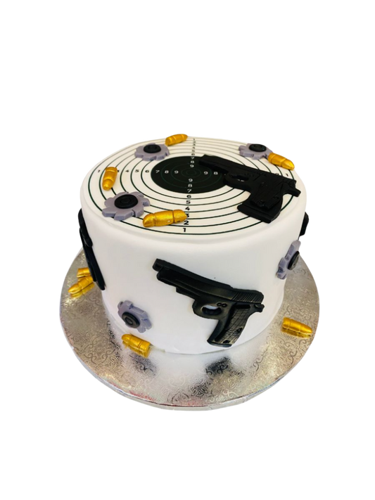 Bullet Gun Fondant Cake