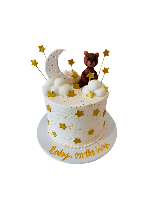 Bear, Moon & Stars Theme Cake