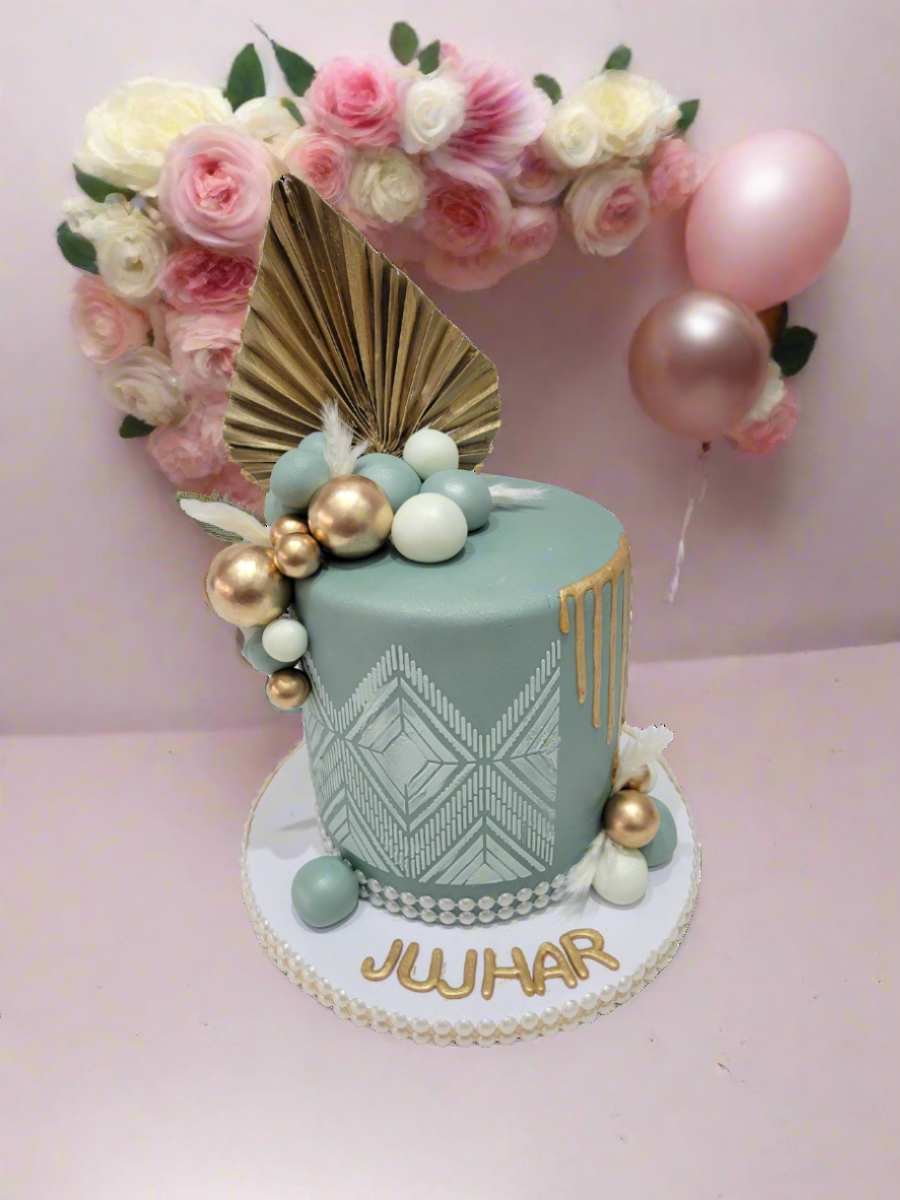 Jujhar Gold Fondant Cake
