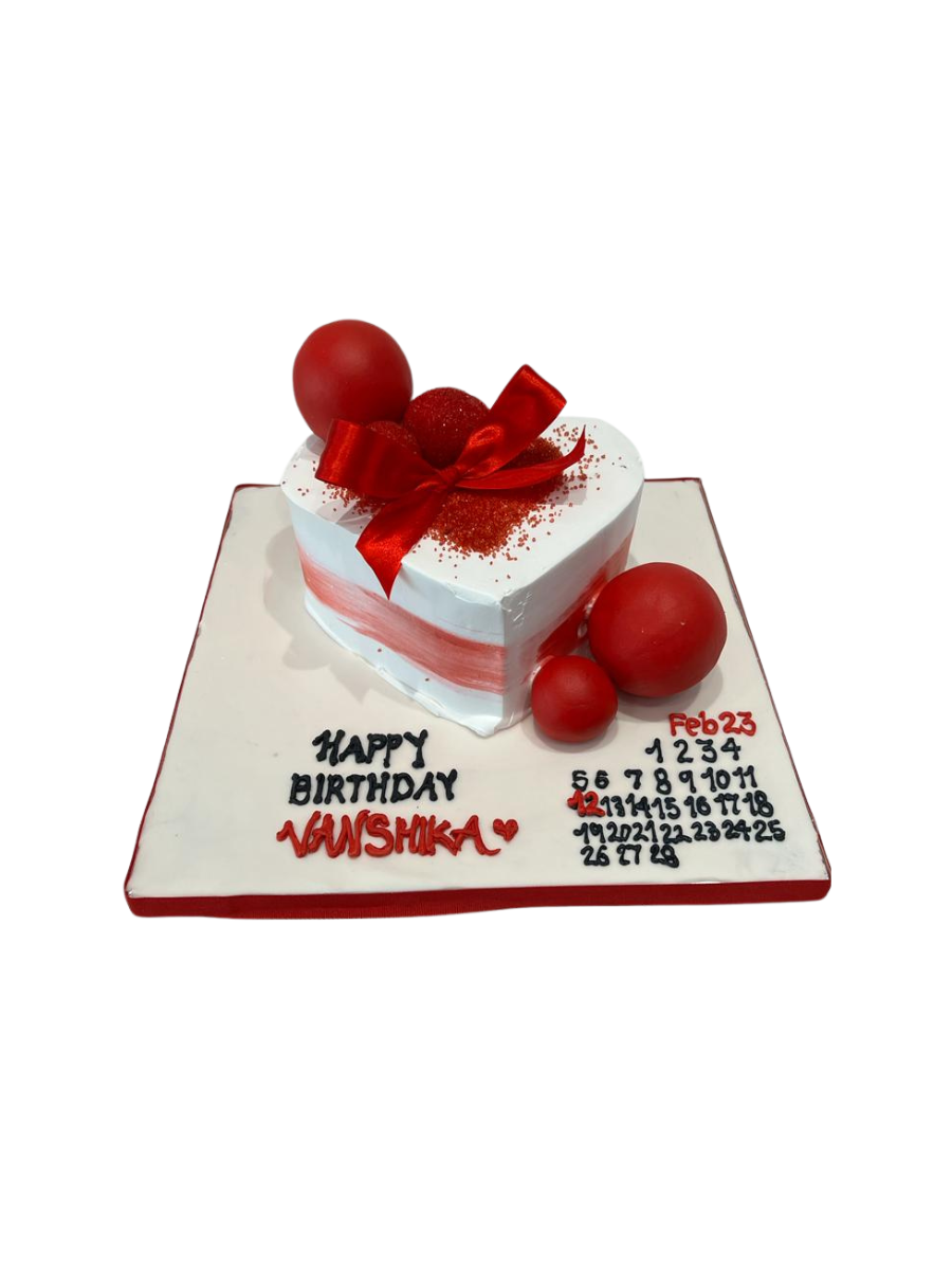 Red & Black Heart Cake