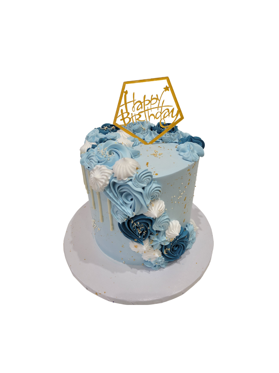 Ryaan Dusty Blue Birthday Cake