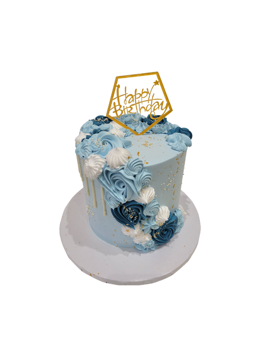 Ryaan Dusty Blue Birthday Cake