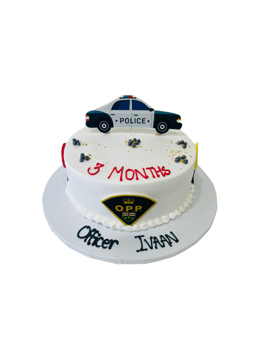 Police Theme Cream Cake