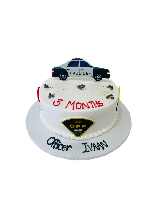 Police Theme Cream Cake