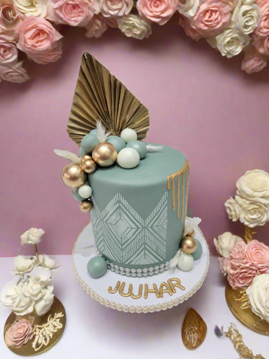 Jujhar Gold Fondant Cake