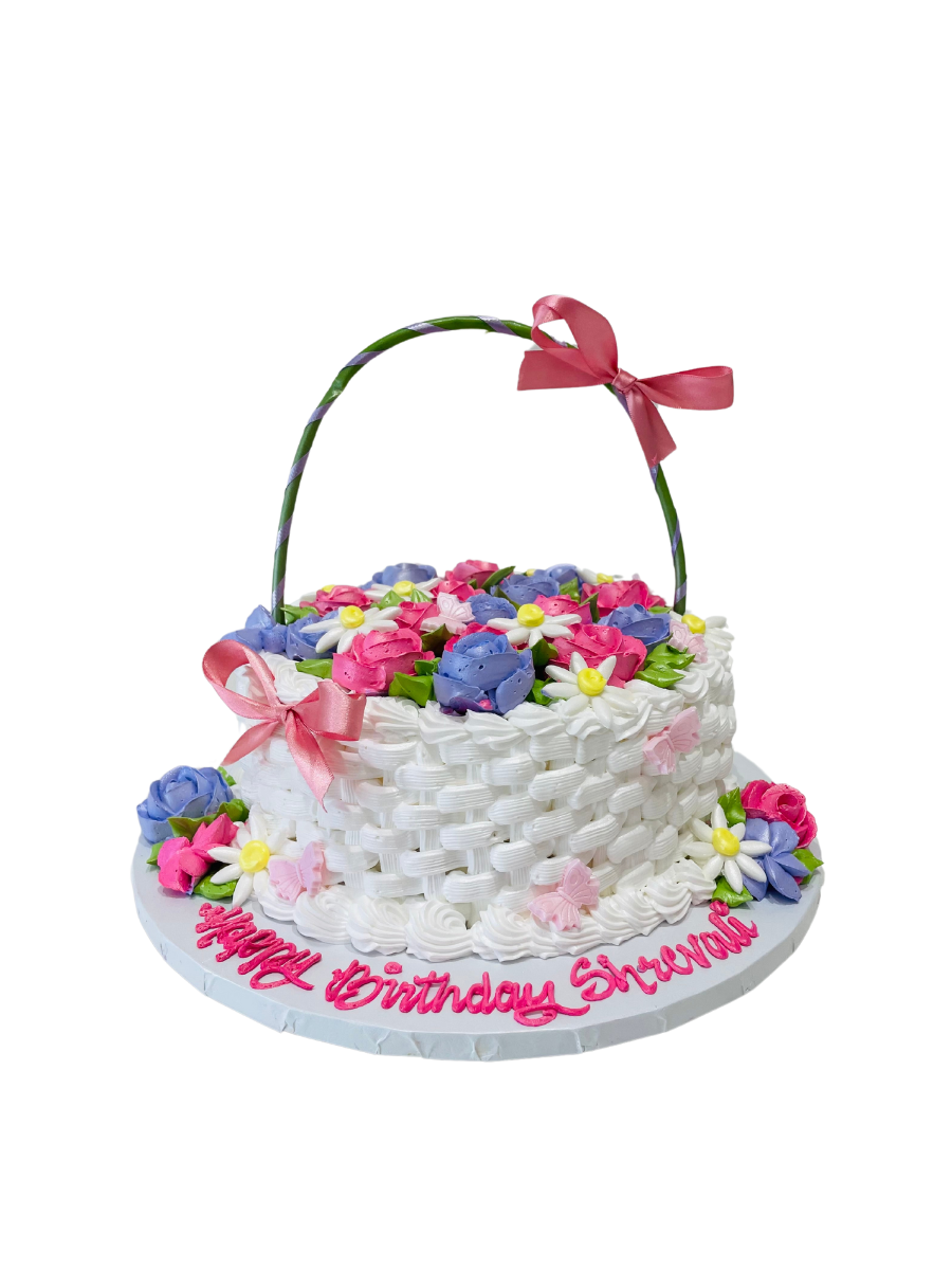 Flower Basket Birthday Cake