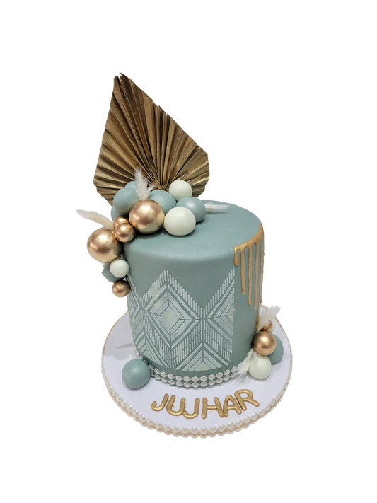 Jujhar Gold Fondant Cake