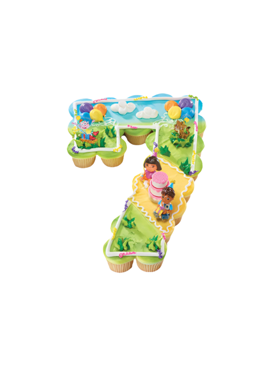 7Th Birthday Dora The Explorer Birthday Celebration Cupcakes