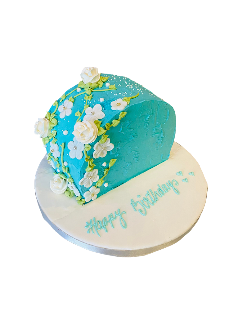 Teal Arch Birthday Cake